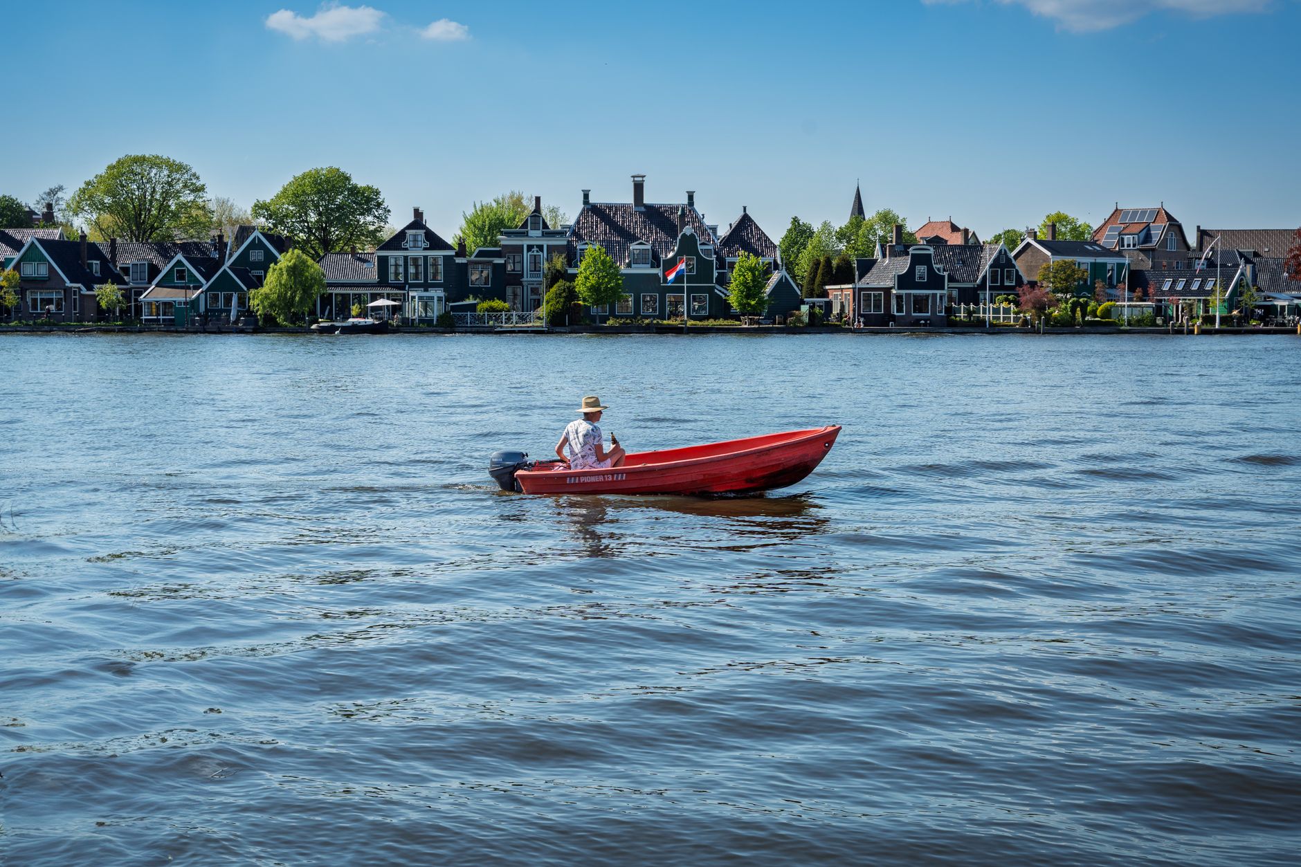 scenic boat ride in zaanse schans netherlands